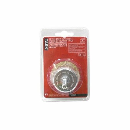 TASK TOOLS Wheel Wire Mtl 2in 1/4in Shnk T25625